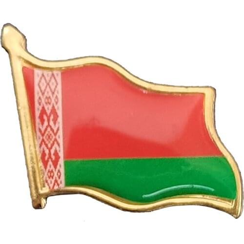 Electroplated Gold Belarus Flag Brooch Enamel Pins Badge Backpack/Hat/Collar/Tie Clips Decoration Accessories,Fighting Clans