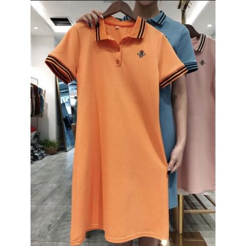 Cotton dress 2021 new summer slim fashion French platycodon skirt age-reducing fried street skirt