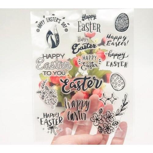 Kawaii Easter Fox Silicone Clear Seal Stamp DIY Scrapbooking Embossing Photo Album Decorative Rubber Stamp Art Handmade Puzzle