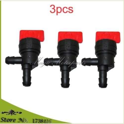 3x 90 Degree 1/4" Gas Fuel Shut Cut Off Valve Petcock For Tecumseh 35857 Briggs Stratton 494769 697944 698181 698180 692586