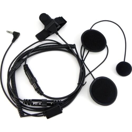 Motorcycle Helment Headphone 1 Pin Headset PTT for Motorola Walkie talkie TLKR T60 T3 T80 screen radio for MB140R MT350 R MS355