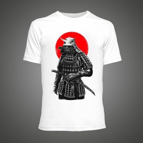 Summer T-shirt Men Tees Print Samurai Warrior T Shirt Clothing Tops Tees Hip Hop Man Cotton T Shirt Tees Shirt