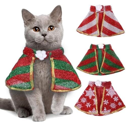 Pet Cloak Fastener Tape Pet Cosplay Skin Friendly Pet Dogs Cats Cape Costume for Christmas