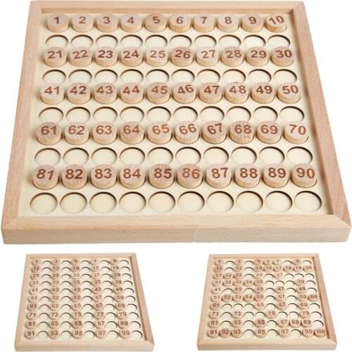 Montessori Educational Wooden Toys Children Baby Toys 1-100 Digit Table Math Addition SubtractionTeaching Aids Learning Toys