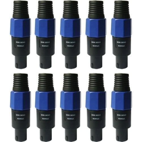 Wholesale 5pcs/lot 4 Pin Speakon Speaker Connector Male Audio Plug Locking Design-5184