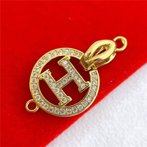 Wholesale DIY Natural Stones Beads Jewelry Making Accessories Silver/Gold/Rose Gold Metal Connector Clasps Findings