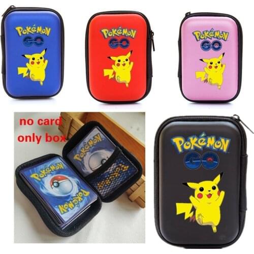 Pokemon Pikachu Game Cards 50 Capacity Cards Holder Album Hard Case Card Holder Book Holder Earphone Storage Box Christmas Gifts