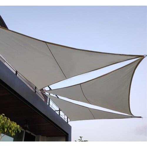 Courtyard garden Rain and Sunshade Sail with Three Ropes Rectangle Triangle Awning UV Protection Swimming Pool Canopy