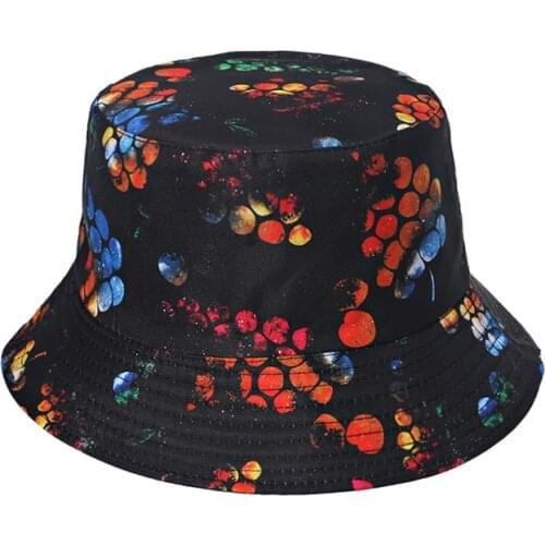 Tie Dye Colorful Print Bucket Hat Casual Outdoor Fishing Hats Travel Beach Caps Sun Hat Cap For Girls