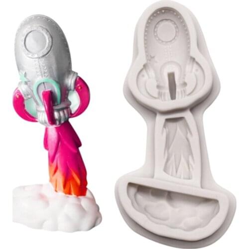 Rocket Silicone Molds Fondant Cake Decorating Tools Silicone Molds Sugarcrafts Chocolate Baking Tools For Cakes Gumpaste Form