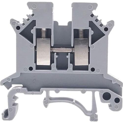 Uk2.5N-Gr Din Rail Terminal Block, Screw Clamp, 600V 20A 24-12Awg, Pack Of 100