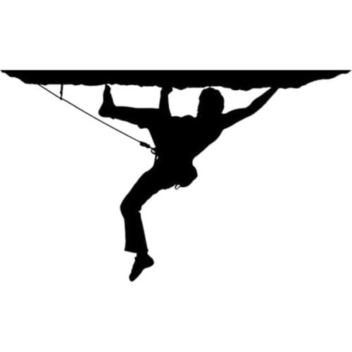 Rock Climbing Mountaineering High Quality Car Decals Personality Pvc Waterproof Car Window Decals Black/white, 18cm * 11cm