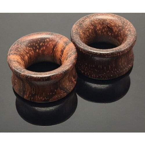 1 Pair Piercing Ear Expander Natural Wooden Plugs Gauges Flesh Ear Tunnels Body Jewelry Hollow Plug Body Jewelry