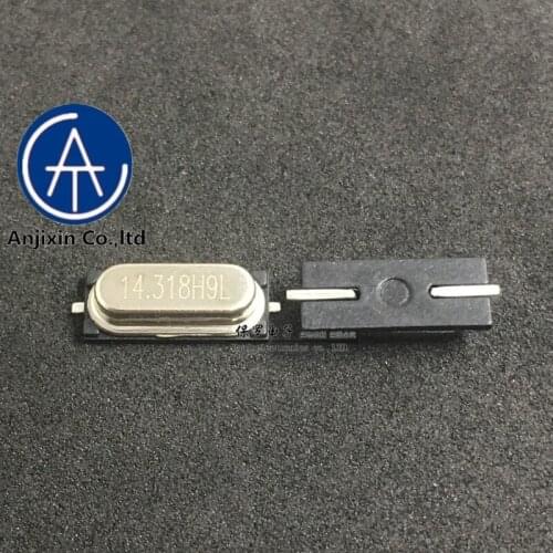 10pcs 100% orginal new crystal oscillator 14.318M 2 feet 14.318MHZ 49SMD quartz crystal passive real stock