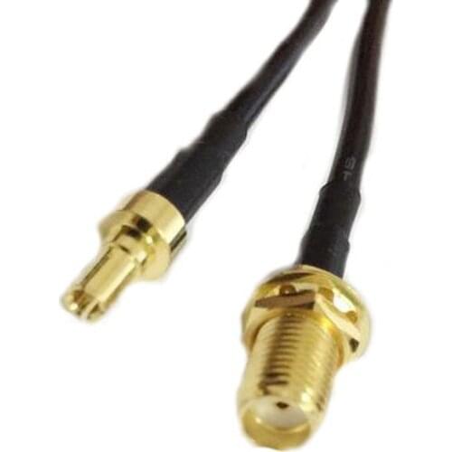 10 Pieces USB Modem RF Cable SMA Female to CRC9 Male Straight Connector Cable Pigtail RG174 15CM