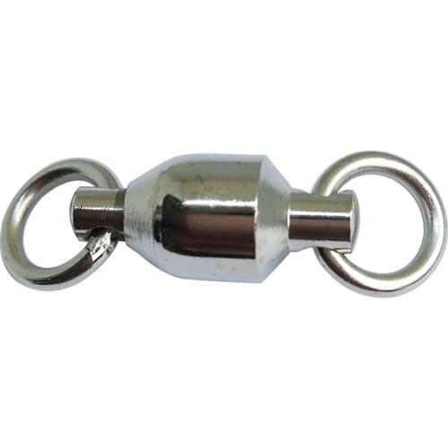 100 pcs Ball Bearing Swivel With Solid Ring Fishing Swivel Sea Fishing Hook Connector Tackle Tools Sets Fishhooks Pesca