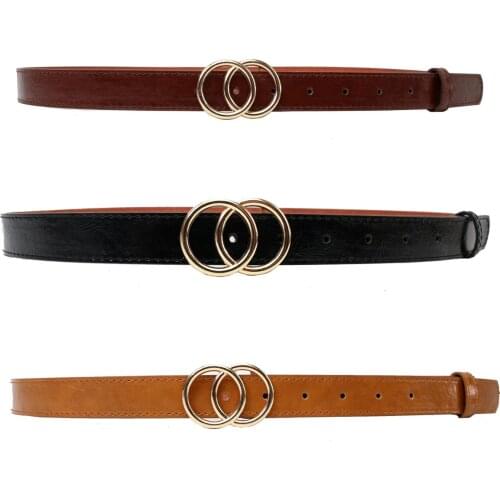 2020 New Ins European and American Style Cross-border Round Buckle Belt Women Casual Belt Ladies Jeans Belt Fashion Dress Belt