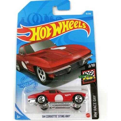 2021-10 Hot Wheels Cars 64 CORVETTE STING RAY 1/64 Metal Diecast Model Cars Kids Toys Gift