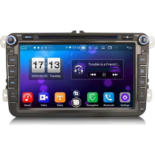8" Android 10.0 OS Car DVD Multimedia GPS Radio System Player for Skoda Roomster 2003-2015 & Praktik 2007-2011 & Rapid 2012-2013