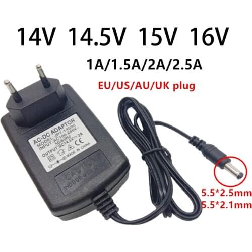 14V 14.5V 15V 16V Power Supply Adapter 1A 1.5A 2A 2.5A 2500mA Universal AC/DC Adaptor 14 14.5 15 16 Volt Switching Adaptador
