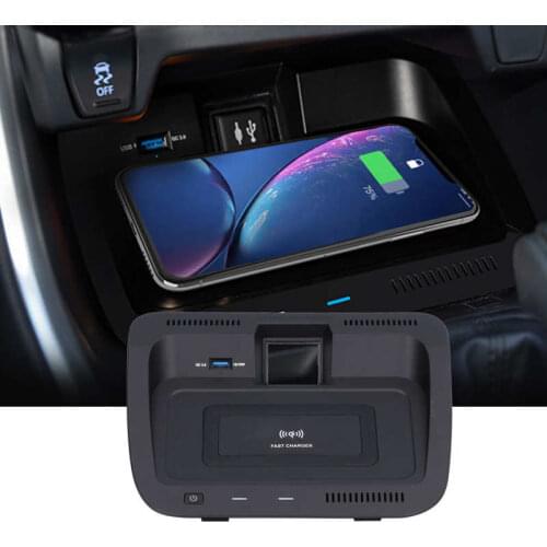 Car Wireless Charger Phone Holder Panel 15W Overcharge Protection for Toyota RAV4 2019-2020 Auto Accessories