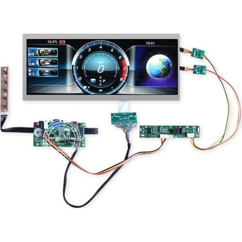 12.3" 1920x720 Automotive Display Car Dashboard IPS Stretched Bar Screen VGA LVDS Controller Board C123HAN01.1