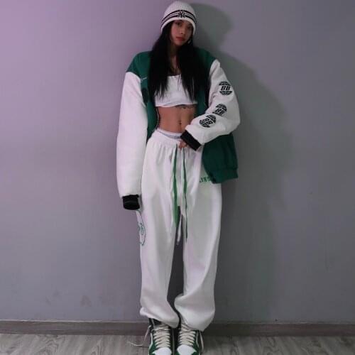 Streetwear Jogging Sweatpants Women Spring Korean Fashion White Joggers Sports Pants Harajuku Casual Loose Oversize Trousers
