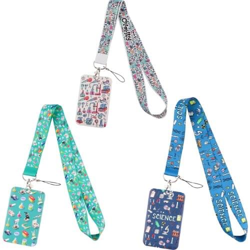 CB781 Chemistry Lanyard for Key Camera Whistle Cool ID Badge Holder Cell Phone Neck Strap Hanging Rope Student Teacher Gift