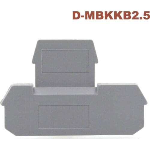 D-MBKKB2.5 double Terminals end plate Din Rail Screw Wiring Terminal Block MBKKB-2.5 double Baffle separator closure plate