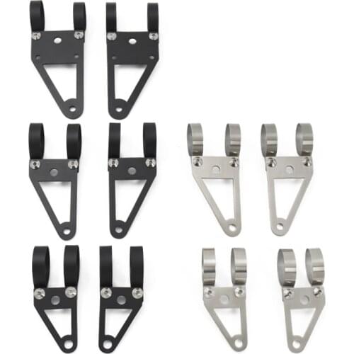 Long size Universal Retro Vintage Motorcycle Customized Stainless Steel Head Lamp Turn Light brackets Holder Support