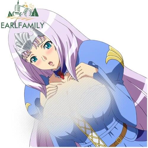 EARLFAMILY 13cm 3D Hot Girl Anime Queens Blade Annelotte Sexy Car Sticker Window Wiper Decals Car Styling Vinyl Sticker