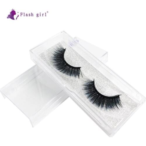 Flash Girl 1 Pair Fake Eyelashes Natural Mink Lashes High Volume Eyelash Extension Colorful False Eyelashes E-19