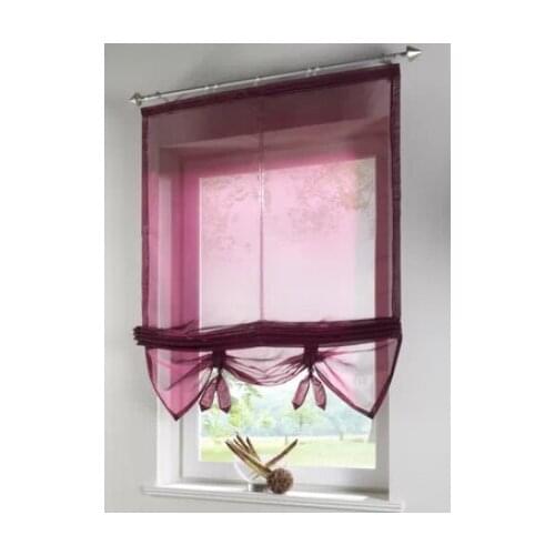 100% Polyester Beautiful Sheer Roman Blinds Curtain For Kitchen Bathroom Bedroom Window