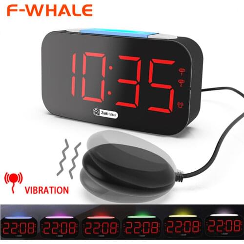 2021 Loud Alarm Clock for Heavy Sleepers, Vibrating Alarm Clock with Bed Shaker for Deaf and Hard of Hearing,Night Light,Snooze