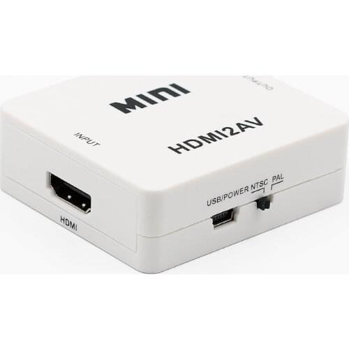 New HD 1080P HDMI To AV/RCA CVBS Adapter Mini HDMI2AV Video Converter Box For HDTV TV PS3 Computer PC VCR NTSC