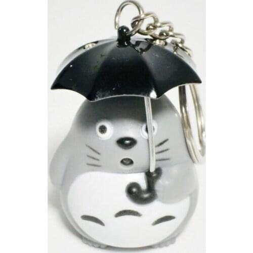 1PCS Cartoon Anime My Neighbour Totoro Figures Light-up Sound PVC Totoro Tonari no totoro Keychains Collectible Model Toys Gifts