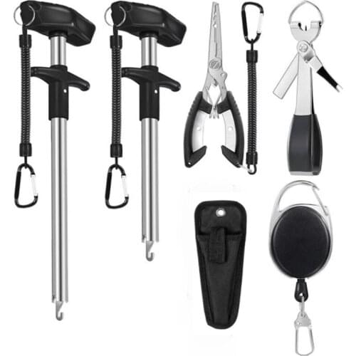 HOT Fish Hook Remover Fishing Extractor Tool With Lanyard Fishing Pliers With Sheath Fishing Knot Tying Tool For Fishing Kit