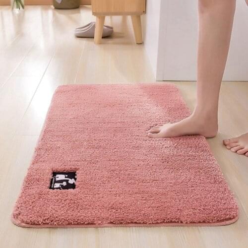 Mircrofiber Bath Mat Toilet Door Absorbent Floor Mat Super Absorbent Bathroom Carpets Non-slip Foot Pad Bath Rug Kitchen Mat