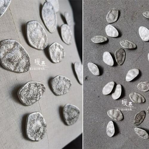 Metal Buttons Black Silver Arc Oval DIY Decor Bags Overcoat Coat Clothes Sewing Accessories Designer Material