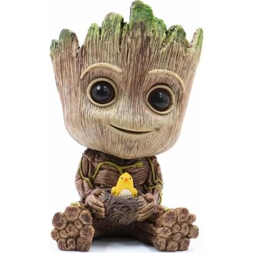 Cute Marvel Avangers Baby Groot Action Figures Toys PVC Hero Model Baby Tree Man Cute Model Toy Pen Pot Christmas Toy