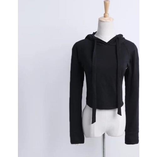 Fashion Womens Hoody Sweatshirt Long Sleeved Kpop Cropped Hoodie Sexy Fitness Female Tops Harajuku Pullover Slim Casual Moletom