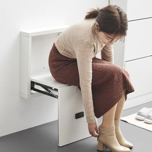 Wall-mounted folding elderly shower chair lightweight aluminum alloy bath stool multi-functional porch shoe changing seat