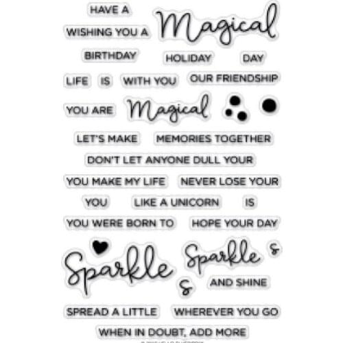 Commonly used words stamp Clear Stamp for Scrapbooking Transparent Silicone Rubber DIY Photo Album Decor A07