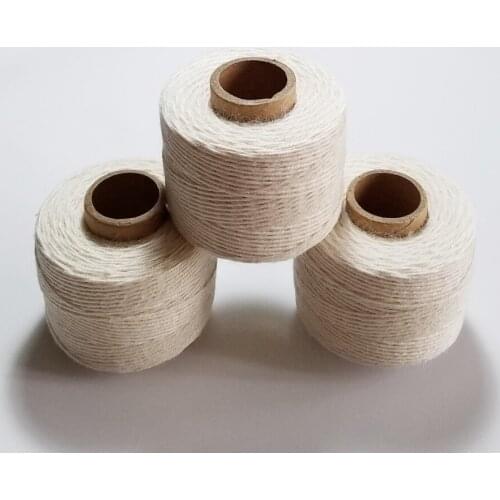 Wholesale high tenacity 100% Natural linen thread string thread 100m/roll 3ply Twine Cord rope
