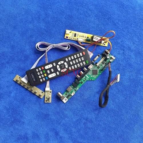 Signal Analog 2CCFL 1280*1024 Kit 30-Pin LVDS USB VGA AV HDMI-compatible LCD panel drive board Fit M170EG01/M170ETN01.0/QD17EL07