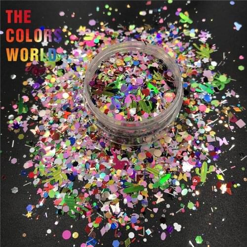 TCT-558 Mix Colors Nails Glitter Nails Art Decoration Henna Tattoo uñas Tumbler Crafts Блестящие Ногти Festival Nail Accessories