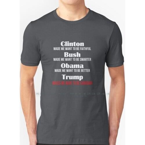 Trump Makes Me Want To Be Canadian T Shirt 100% Pure Cotton Anti Trump Pro Obama Resistance Indict Lock Him Up Bush Clinton