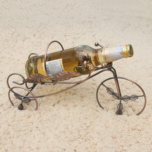 Tricycle Style Wine Rack Wine Holder Shelf Metal Practical Sculpture Wine stand Home Decoration Interior Crafts Christmas Gift