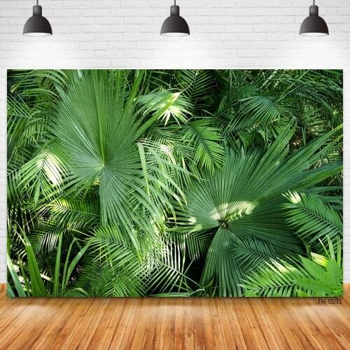 Tropical Palms Tree Photo Studio Photography Backgrounds Green Leaves Jungle Forest Backdrops For Party Baby Shower Photographic