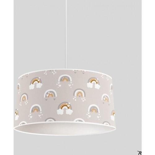 Heart and Cloudy Rainbow Boy Printing Patterned Kids Baby Room Bedroom Light Pendant Lamp Chandelier